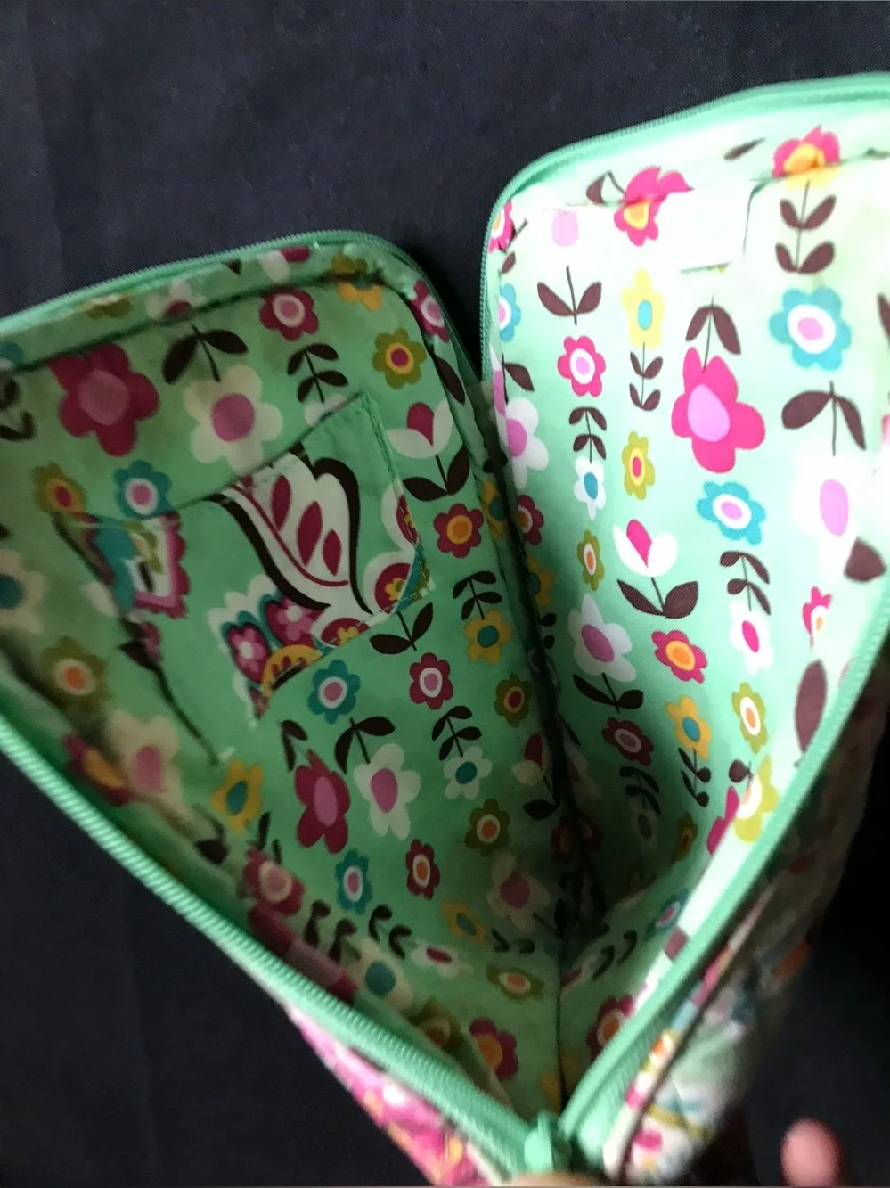 Vera Bradley Tutti Frutti Quilted Tablet Sleeve Zip Case Organizer